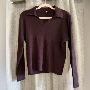 Uniqlo Dark Brown Knit Sweater